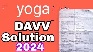yoga foundation paper solution 1st year davv 2024-2025 MCQ