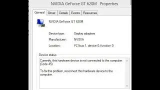 CARA MENGATASI Nvidia Error Code 45 this hardware device is not connected to the computer