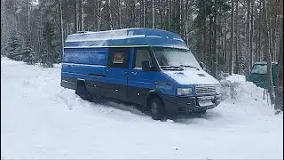 ЗИМОВКА В АВТОДОМЕ лагерь на ледяном озере
