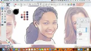 Sketchbook Pro Sketching from photo to create vector image