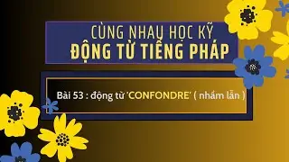 Cùng nhau học kỹ động từ tiếng Pháp -Bài 53  : động từ 'CONFONDRE' ( nhầm lẫn )