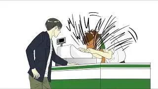 [ENG SUB] Eren & Levi Comedy Skit      (Sandwich Man Parody)