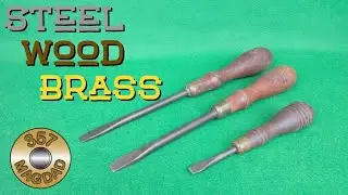 Restoration of Three Vintage Screwdrivers - Steel, Wood and Brass!