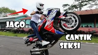 CEWE CANTIK MUNGIL JAGO ANGKAT MOTOR 250CC
