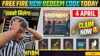 FREE FIRE REDEEM CODE TODAY 4 APRIL REDEEM CODE FREE FIRE | FF REDEEM CODE TODAY 4 APRIL