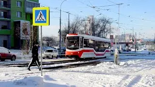 Трамваи в Трамвайном переулке Екатеринбурга
