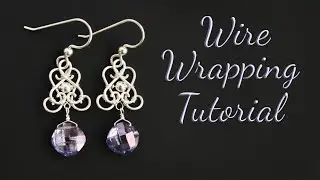 Elegant Wire Wrapped Dangle Earrings Tutorial with Teardrop Briolettes | 