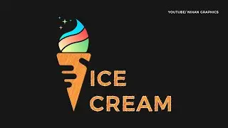 Ice cream logo design in Illustrator | Illustrator tutorials | Best Logo Design Ideas