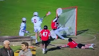 Maryland Lacrosse - Brian Ruppel stops vs UVA,  comments by Logan McNaney + John Tillman