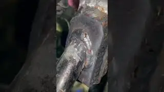 Welding cracks in the frame of a ZID 50-02 moped