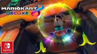 Funky Kong Jump Stunt Boosts and Crashes Slow Motion - Mario Kart 8 Deluxe Nintendo Switch HDR