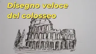 Disegno veloce del Colosseo  di Roma