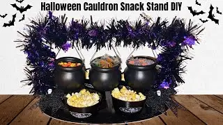 Halloween Cauldron Snack Stand DIY /  Dollar Tree DIY
