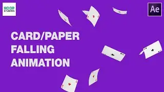 Falling Card/Paper Animation | After Effects Tutorial | Flying Paper Effect Animation