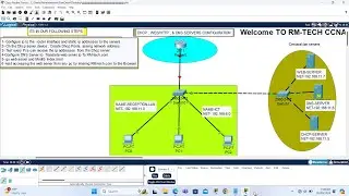 CCNA: DHCP Server , DNS Server & WEB/HTTP Configurations Using  Cisco packet Tracer | Day 26