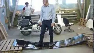 Ходим пешком по стеклянному фартуку для кухни