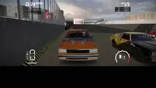 a typical race with the pinball mod in Wreckfest