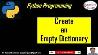 Python Tutorial for Beginners | Create an 'Empty Dictionary' in Python