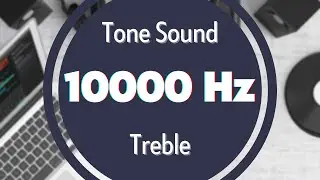 10000 Hz High-Frequency Sound. Tone Audio Signal. Sine Waveform. Treble