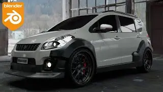 Suzuki Ertiga 2012 Wide Body Kit Concept Rendered in Blender