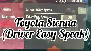 Toyota Sienna “Driver Easy Speak”  Did you Know this Option?  you’ll be surprised 😮