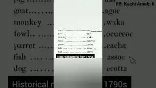 Early Igbo Dictionary From 230 Years Ago 4 #igbo #history
