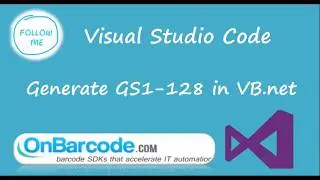 How to generate GS1-128 barcodes using OnBarcode VB.NET GS1-128 Barcode Generator library