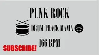 PUNK ROCK Drum Backing Track 166 BPM Drums Only