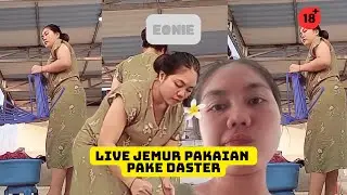 Tonton sampe abiss.. jemur pakaian pake daster 