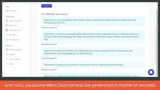 Free Meta Description Generator - Use AI to generate captivating meta descriptions in seconds!