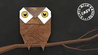 ORIGAMI OWL. How to Make a Cute Owl from Paper. Step by Step Instruction