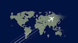 Airplane logo animation after effects | Map animation | Aircraft trail animation | Logo animation