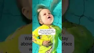 BABY CAN SAVE HIMSELF IN WATER?! #viral #baby #water #pool #parenting #swimming #children #toddler