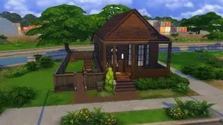 Building a Base Game House for a Writer! The Sims 4: Speed Build with Ambience Sounds ✨