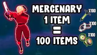 Risk Of Rain Two, But Mercenary gets 100x items...