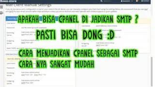 Cara menjadikan CPANEL Sebagai SMTP