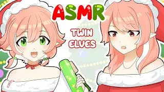 [asmr]  Twin Elves Wrap You for Christmas 🎄🎁