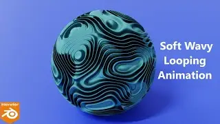 Abstract Soft Wavy Shapes Looping Animation in Blender