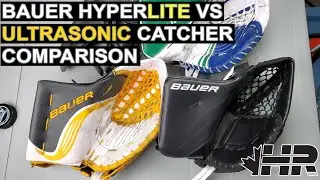Bauer Vapor Hyperlite vs Supreme Ultrasonic hockey goalie catching glove comparison review