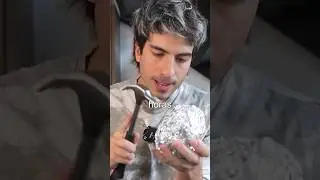 Martillé 100 horas una bola de aluminio.