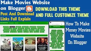 Make Your Own Movie Website in Blogger With Free Traffic, Theme 2020