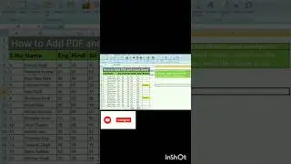 Original and New Excel Trick How to Add PDF and Excel file in Excel Sheet 