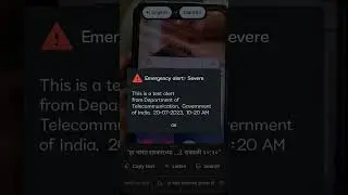 Emergency alert: Severe alert message 