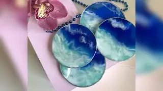 МК МОРЕ ПОДСТАКАННИКИ из эпоксидной смолы. COASTERS. RESINART