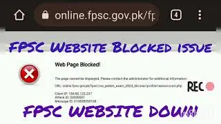 FPSC Website Blocked issue | FPSC Website Down | MPT CSS 2024 Online Apply | Website Blocked