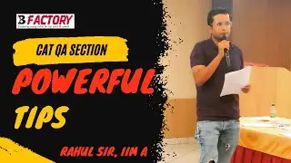 CAT22QAStrategy with Rahul Sir, IIM A