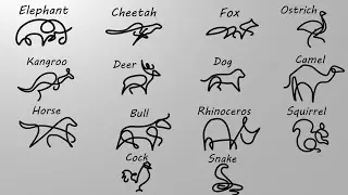 14 Amazing One Line Animals Drawing | One line Art | Drawing