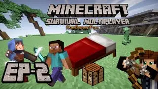 Finally Getting SLEEP In Minecraft Survival EP 2 [HINDI] [MULTIPLAYER ]