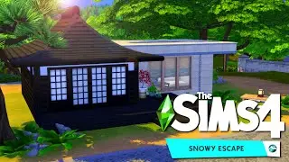 MODERN JAPANESE STARTER // Rebuild Mt. Komorebi // The Sims 4: Snowy Escape - Speed Build (No CC)