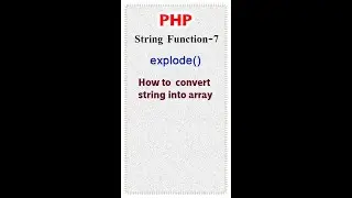 #7 How to convert string into array in php tamil | explode() function in php